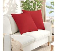 vidaXL Sofa Pillows 2 pcs Red 60 x 60 cm Fabric
