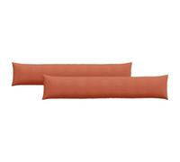 vidaXL Sofa Pillows 2 pcs Red Orange 200 x 40 cm Corduroy Fabric, Luxurious Living Room, Modern Decor, Removable Covers, Soft Plush Pillows, Velvety Cushions, Chic Lounge Accents, Indoor Textiles