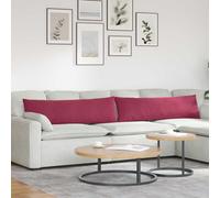 vidaXL Sofa Pillows 2 pcs Wine Red 145 x 40 cm Corduroy Fabric