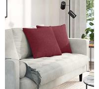 vidaXL Sofa Pillows 2 pcs Wine Red 50 x 50 cm Fabric