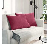 vidaXL Sofa Pillows 2 pcs Wine Red 70 x 50 cm Corduroy Fabric