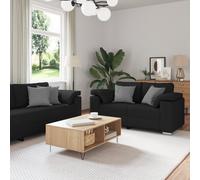 Vidaxl Sofa Set 2 Pcs Black 219 X 77 X 82 Cm Fabric