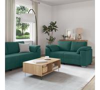 Vidaxl Sofa Set 2 Pcs Dark Green 219 X 77 X 82 Cm Fabric