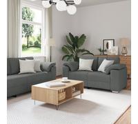 Vidaxl Sofa Set 2 Pcs Dark Grey 219 X 77 X 82 Cm Fabric