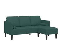 vidaXL Sofa Set Dark Green 173 x 131 x 67 cm Fabric, Living Room Sofa, Soft Touch Furniture, Durable Fabric, Comfortable Seating, Stylish Couch, Modern Home