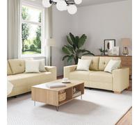 Vidaxl Sofa Set With Cushion 2 Pcs Cream 221 X 78 X 80 Cm Fabric