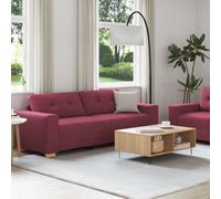 Vidaxl Sofa Set With Cushion 2 Pcs Wine Red 221 X 78 X 80 Cm Fabric