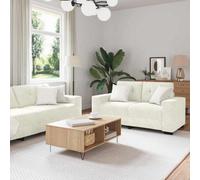 Vidaxl Sofa Set With Cushion 3 Pcs Cream 221 X 78 X 80 Cm Velvet