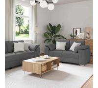 Vidaxl Sofa Set With Cushion 3 Pcs Grey 219 X 77 X 82 Cm Fabric