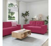 Vidaxl Sofa Set With Cushion 3 Pcs Wine Red 221 X 78 X 80 Cm Velvet
