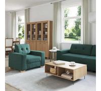 Vidaxl Sofa Set With Cushion With Pillow Dark Green Fabric
