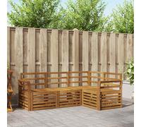 vidaXL Sofa Sets 4 pcs Natural Solid Acacia Wood