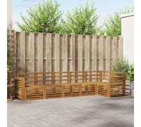 vidaXL Sofa Sets 6 pcs Natural Solid Acacia Wood