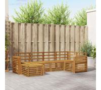 vidaXL Sofa Sets 6 pcs Natural Solid Acacia Wood