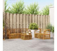 vidaXL Sofa Sets 6 pcs Natural Solid Acacia Wood
