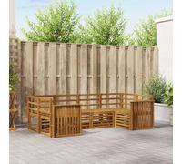vidaXL Sofa Sets 6 pcs Natural Solid Acacia Wood