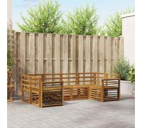 vidaXL Sofa Sets 6 pcs Natural Solid Acacia Wood
