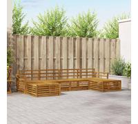 vidaXL Sofa Sets 6 pcs Natural Solid Acacia Wood