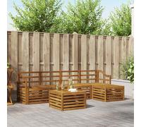 vidaXL Sofa Sets 6 pcs Natural Solid Acacia Wood