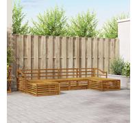 vidaXL Sofa Sets 6 pcs Natural Solid Acacia Wood