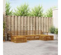 vidaXL Sofa Sets 6 pcs Natural Solid Acacia Wood