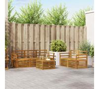 vidaXL Sofa Sets 6 pcs Natural Solid Acacia Wood