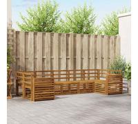 vidaXL Sofa Sets 7 pcs Natural Solid Acacia Wood
