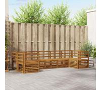 vidaXL Sofa Sets 7 pcs Natural Solid Acacia Wood