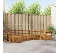 vidaXL Sofa Sets 7 pcs Natural Solid Acacia Wood