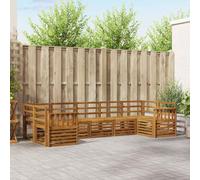 vidaXL Sofa Sets 7 pcs Natural Solid Acacia Wood