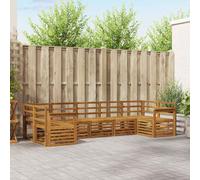 vidaXL Sofa Sets 7 pcs Natural Solid Acacia Wood