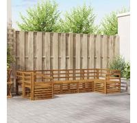 vidaXL Sofa Sets 7 pcs Natural Solid Acacia Wood