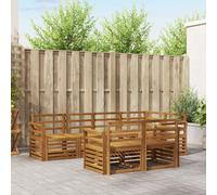 vidaXL Sofa Sets 7 pcs Natural Solid Acacia Wood