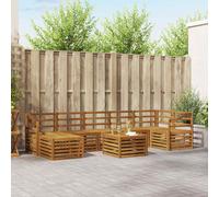 vidaXL Sofa Sets 8 pcs Natural Solid Acacia Wood