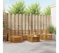 vidaXL Sofa Sets 8 pcs Natural Solid Acacia Wood