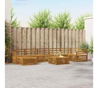 vidaXL Sofa Sets 8 pcs Natural Solid Acacia Wood