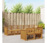 vidaXL Sofa Sets 8 pcs Natural Solid Acacia Wood