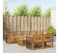 vidaXL Sofa Sets 9 pcs Natural Solid Acacia Wood