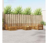 vidaXL Sofa Sets 9 pcs Natural Solid Acacia Wood
