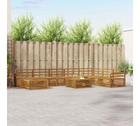 vidaXL Sofa Sets 9 pcs Natural Solid Acacia Wood