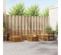 vidaXL Sofa Sets Natural Solid Acacia Wood