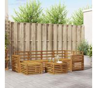 vidaXL Sofa Sets Natural Solid Acacia Wood