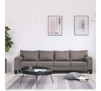 vidaXL Sofa Taupe 4-Seater Fabric