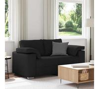 Vidaxl Sofa With Cushion Black 160 X 77 X 82 Cm Fabric