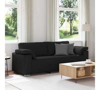 Vidaxl Sofa With Cushion Black 219 X 77 X 82 Cm Fabric