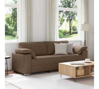 Vidaxl Sofa With Cushion Brown 219 X 77 X 82 Cm Fabric