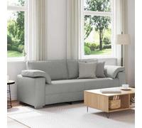 Vidaxl Sofa With Cushion Cloud Grey 219 X 77 X 82 Cm Fabric