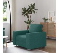 Vidaxl Sofa With Cushion Dark Green 100 X 77 X 82 Cm Fabric