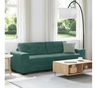 Vidaxl Sofa With Cushion Dark Green Velvet