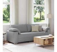 Vidaxl Sofa With Cushion Light Grey 219 X 77 X 82 Cm Fabric
